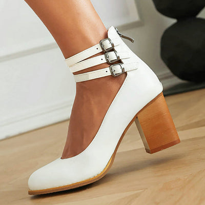 CASILDA – SMOOTH ELEGANCE BLOCK-HEEL SANDALS