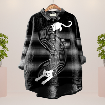LANA – VINTAGE-INSPIRED PRINT BLOUSE