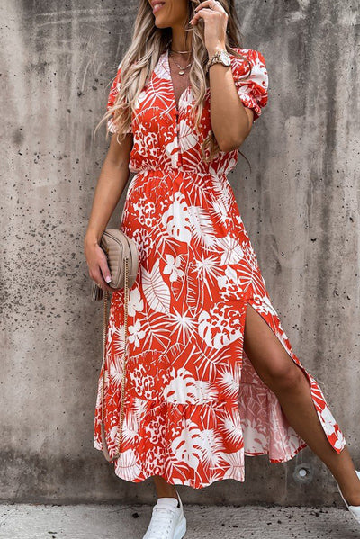 GEORGIA - FLORAL MAXI DRESS WITH V-NECK