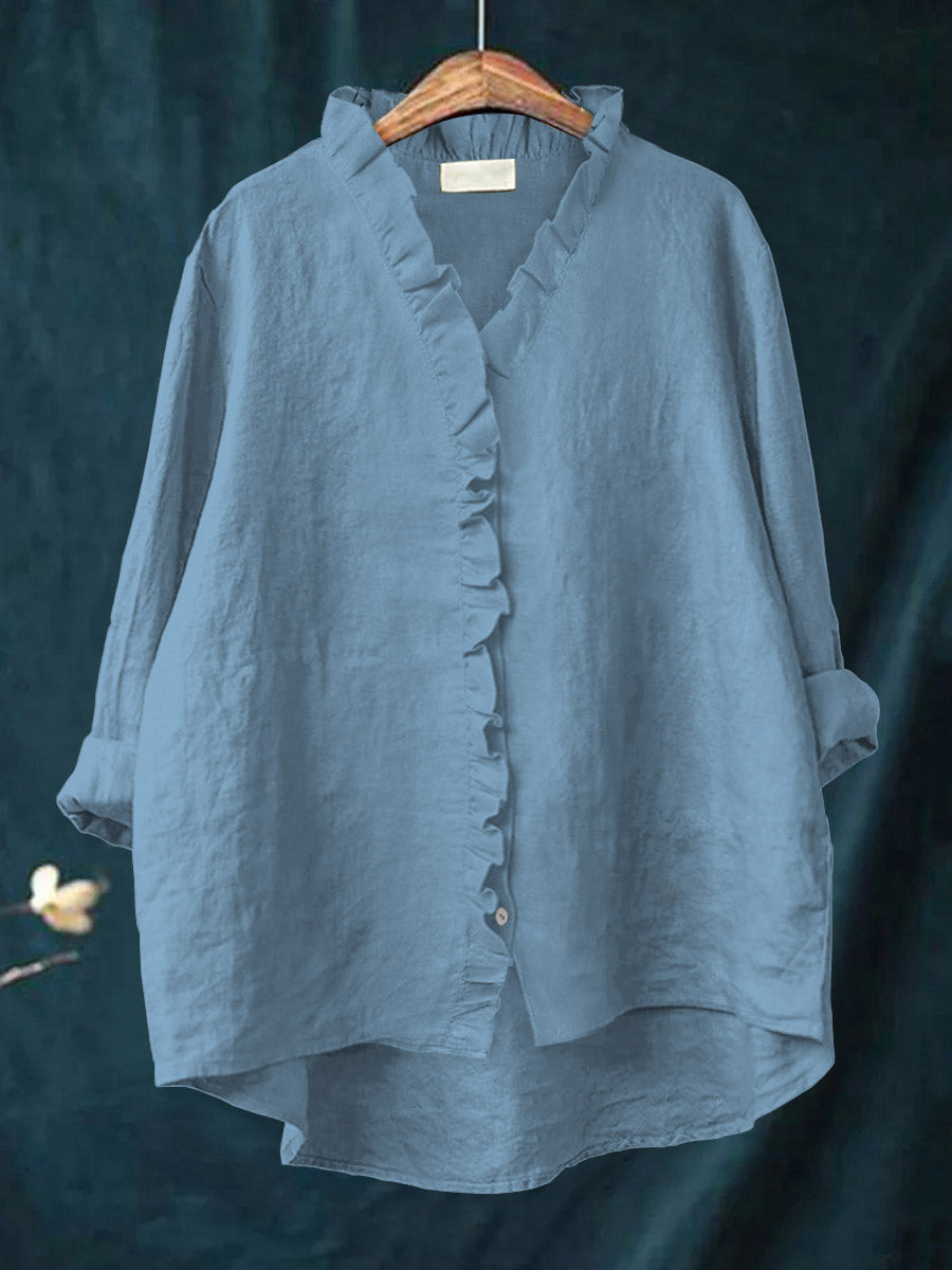 Elodie™ – Soft Linen Breeze Blouse