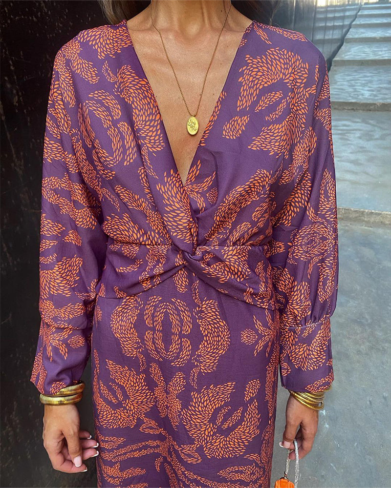 LEYA – PAINTED GRACE MIDI DRESS