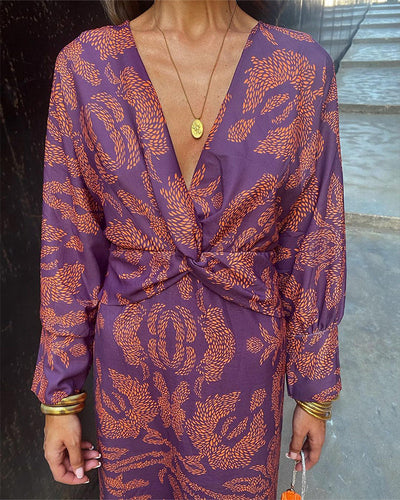 LEYA – PAINTED GRACE MIDI DRESS