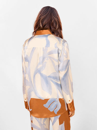 GOLDEN LEAF – OVERSIZED SHIRT & COORDINATED SET WITH AUTUMNAL ELEGANCE