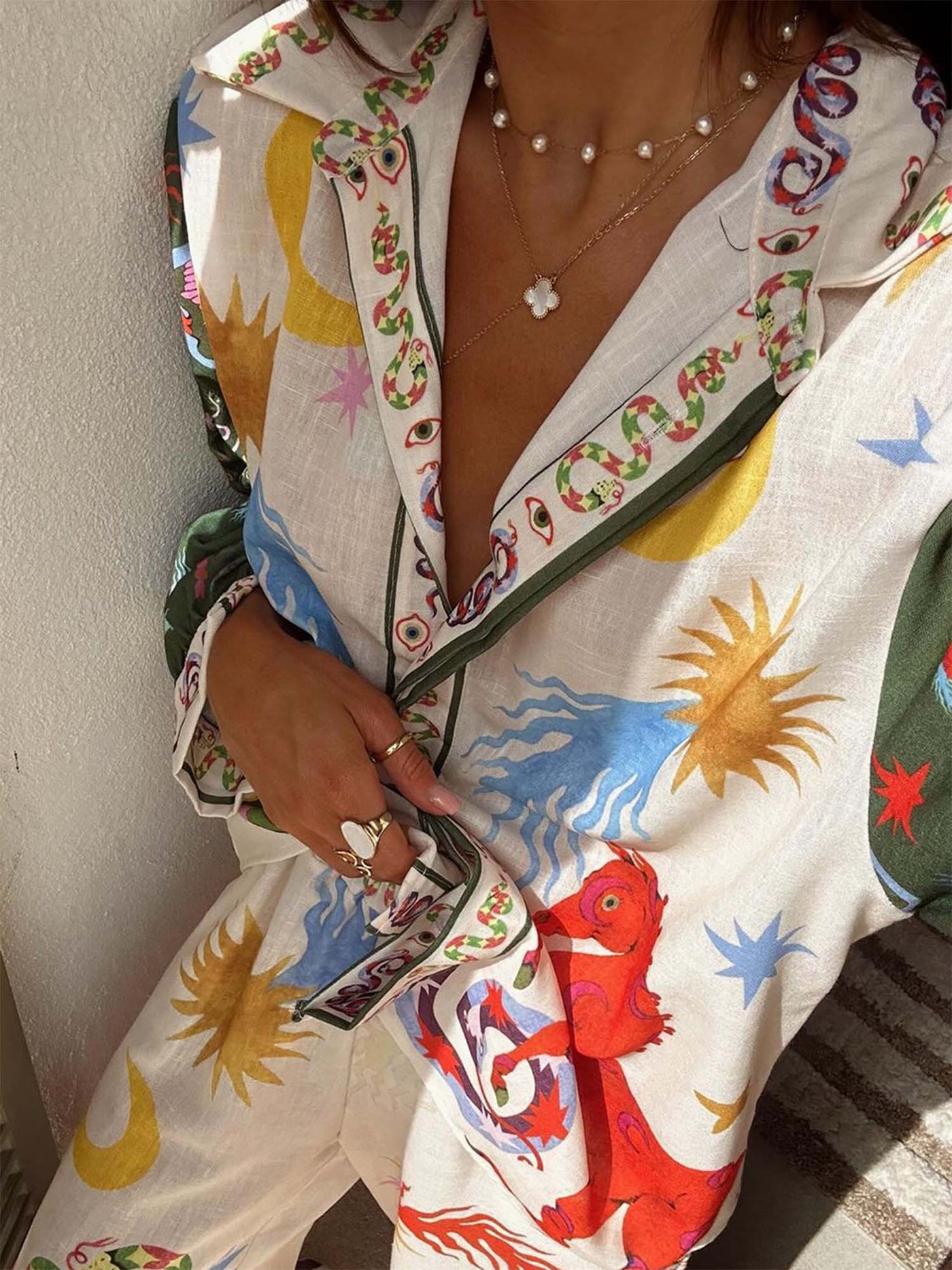 TROPICALE – TWO-PIECE SET WITH SUNLIT ESCAPE PRINT
