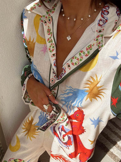 TROPICALE – TWO-PIECE SET WITH SUNLIT ESCAPE PRINT