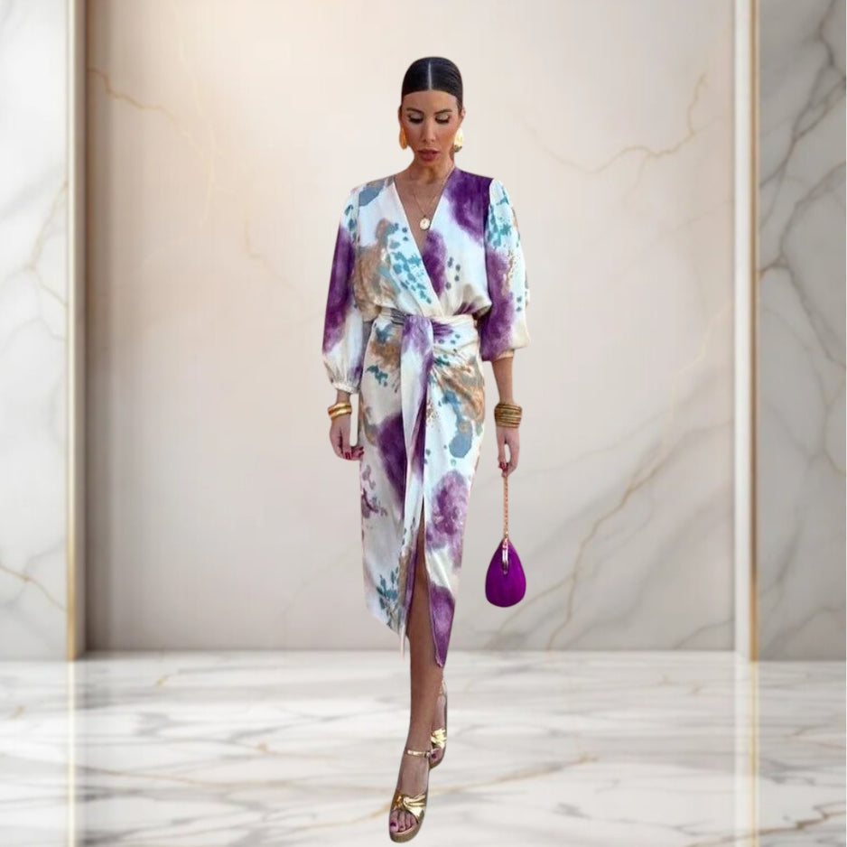 VALERIA – SCULPTED GRACE WAIST-KNOT DRESS
