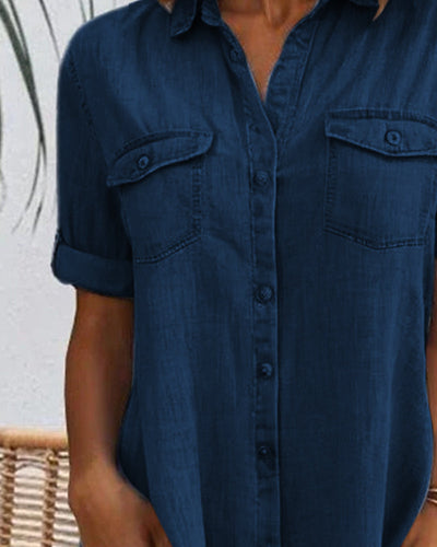LUNA – RELAXED CHARM DENIM SHIRT DRESS