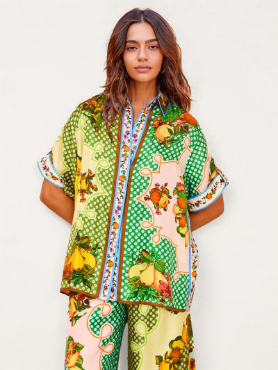 LEMON – VINTAGE GRAFFITI PRINT SET IN PLAYFUL HUES
