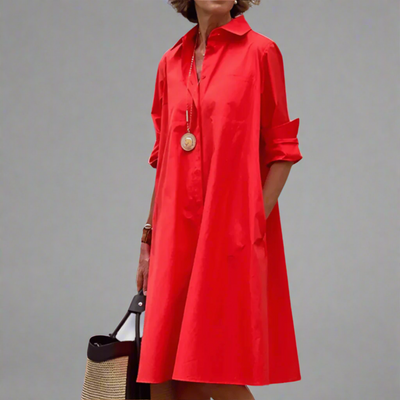 SANDRINE – EFFORTLESS CHARM POLO DRESS WITH A REFINED TWIST