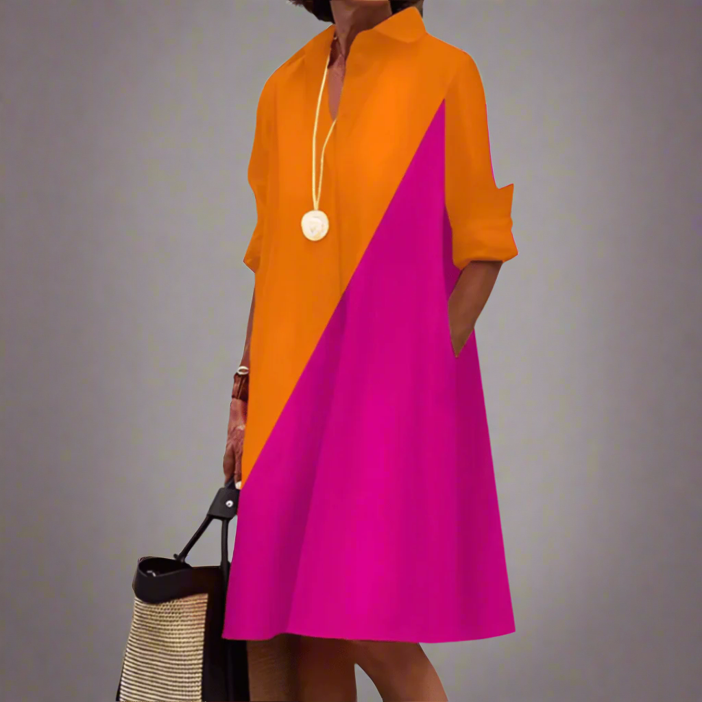 SANDRINE – EFFORTLESS CHARM POLO DRESS WITH A REFINED TWIST