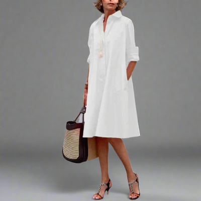 SANDRINE – EFFORTLESS CHARM POLO DRESS WITH A REFINED TWIST