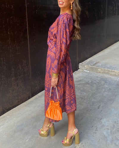 LEYA – PAINTED GRACE MIDI DRESS