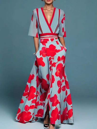 LAURE – FLORAL CHARM WRAP DRESS