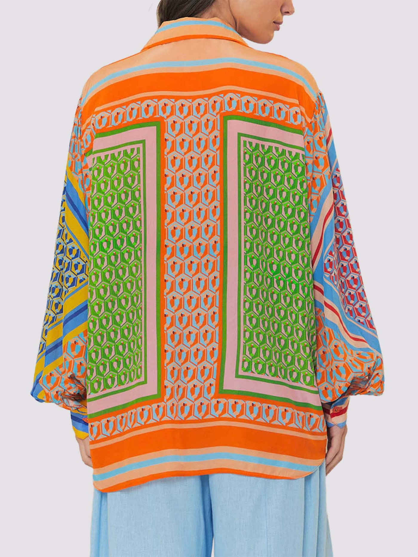 BLOOM – COLORBLOCK GEOMETRIC SET IN EFFORTLESS DRAPE