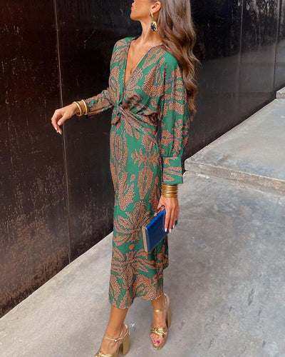 LEYA – PAINTED GRACE MIDI DRESS