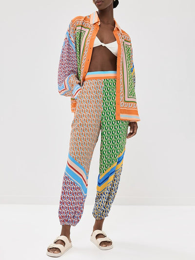 BLOOM – COLORBLOCK GEOMETRIC SET IN EFFORTLESS DRAPE