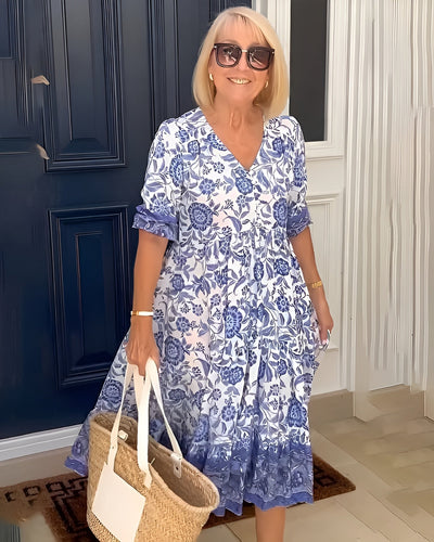 EVELYNE – BLOOMING ELEGANCE FLORAL DRESS