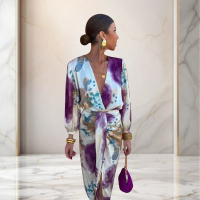 VALERIA – SCULPTED GRACE WAIST-KNOT DRESS