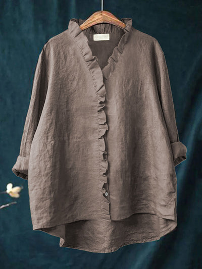 Elodie™ – Soft Linen Breeze Blouse
