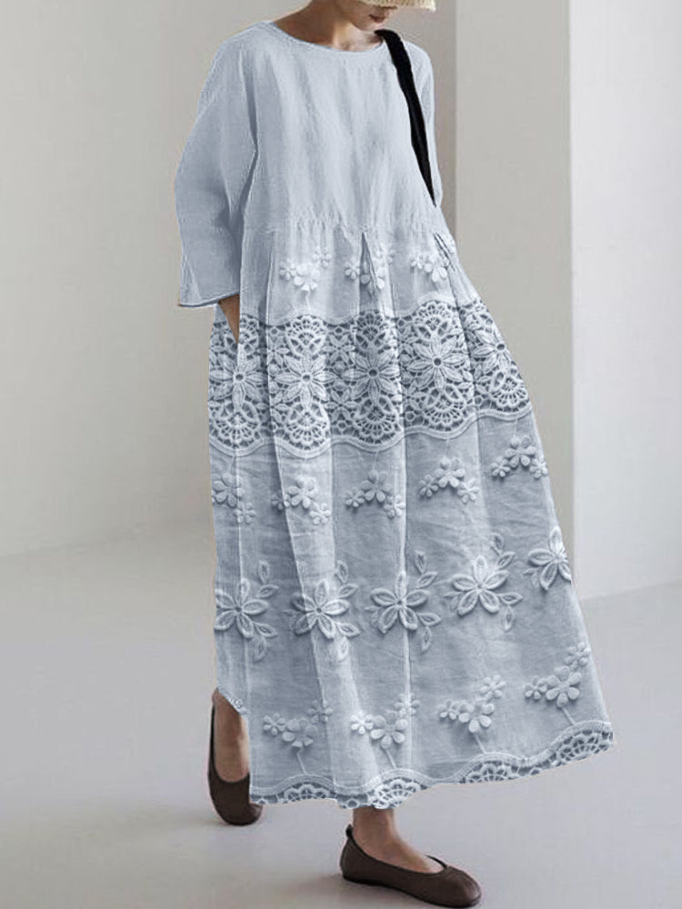 THALINA – MOONLIT LACE GARDEN DRESS