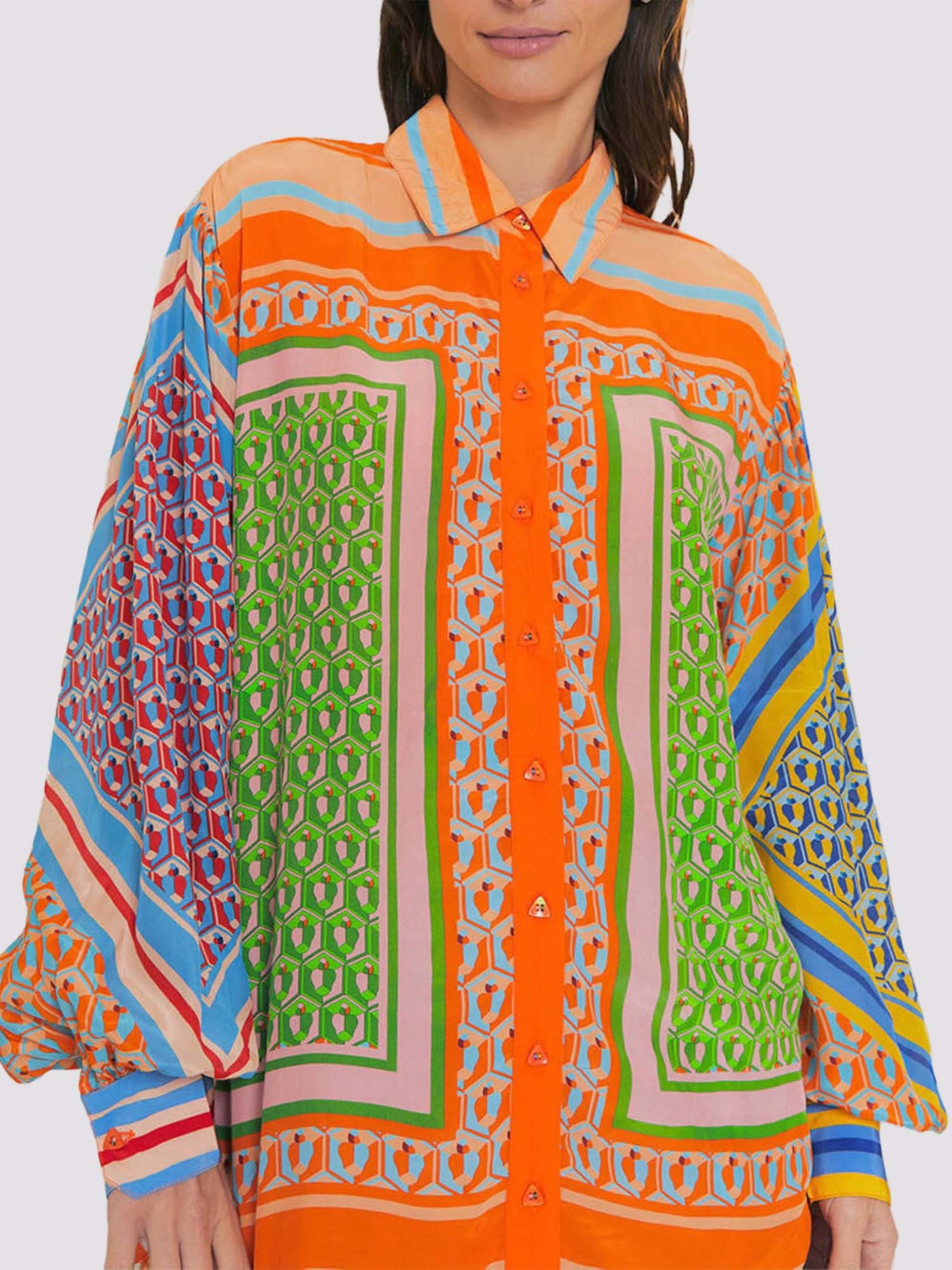 BLOOM – COLORBLOCK GEOMETRIC SET IN EFFORTLESS DRAPE