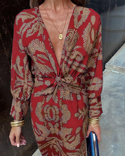 LEYA – PAINTED GRACE MIDI DRESS
