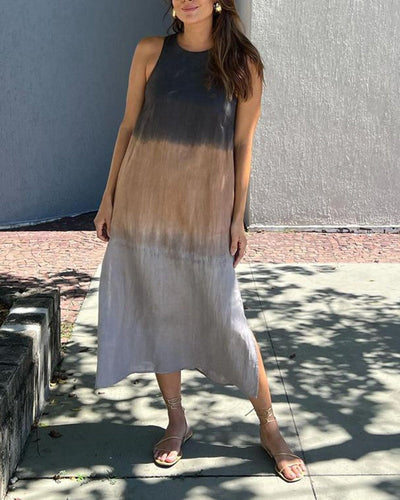 ANETTE – OMBRÉ GRACE SLEEVELESS MIDI WITH SOFT ROUND NECKLINE