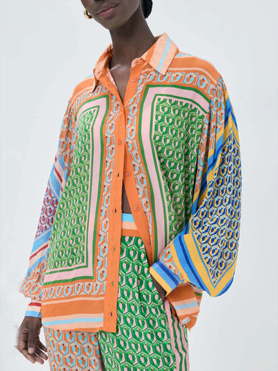 BLOOM – COLORBLOCK GEOMETRIC SET IN EFFORTLESS DRAPE