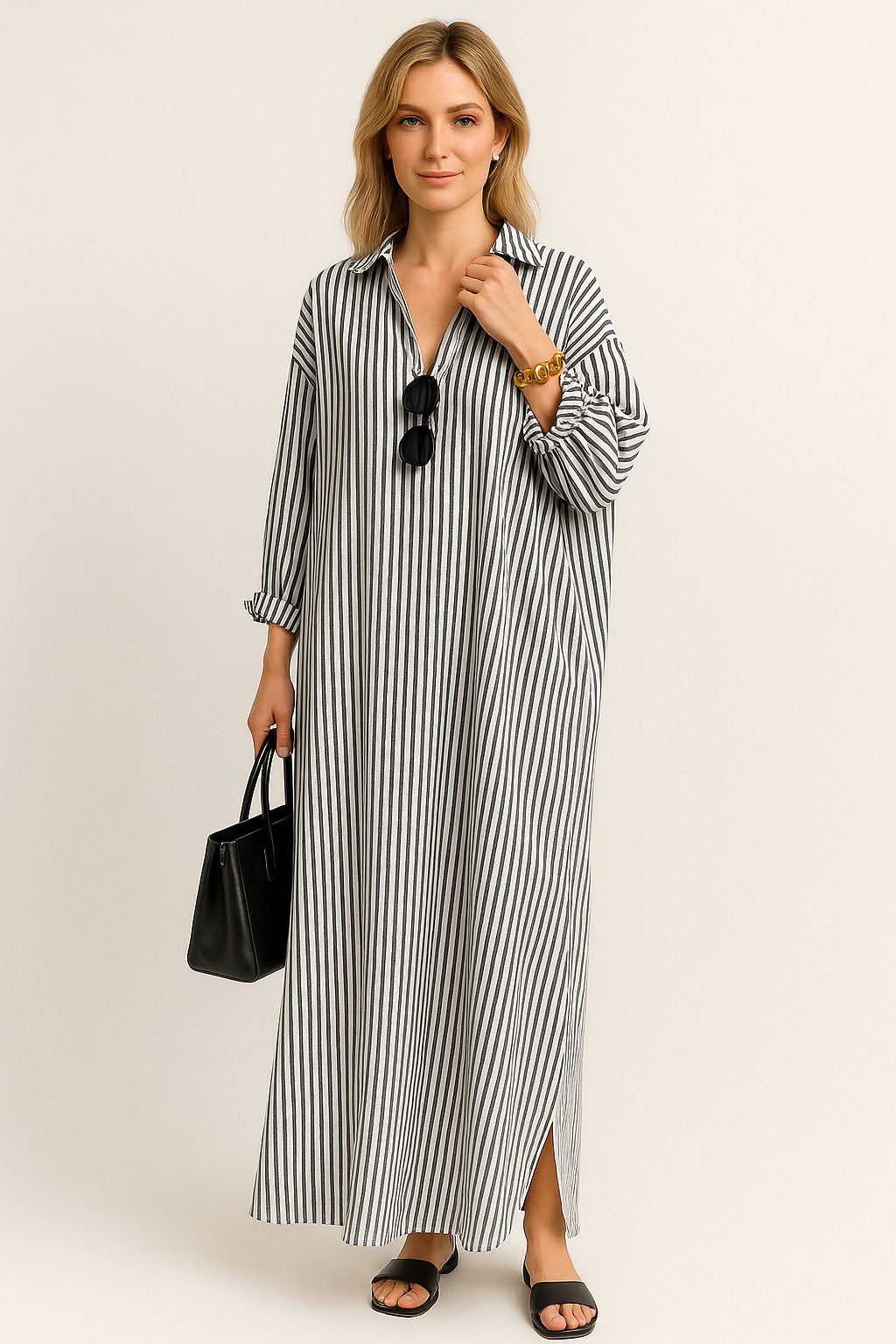 LUNA – RELAXED CHARM SHIRT DRESS