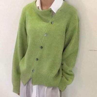 LINDA - CASHMERE VEST WITH ASYMMETRICAL BUTTONS