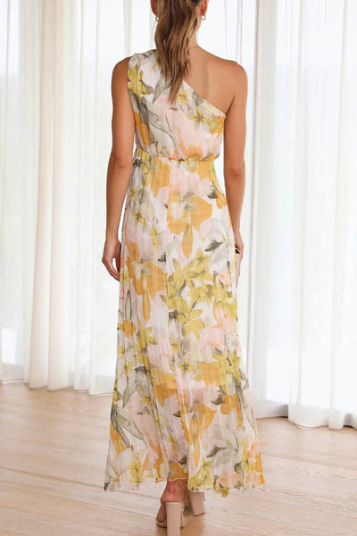 CAPRICE - PRINTED OFF-THE-SHOULDERS DRESS
