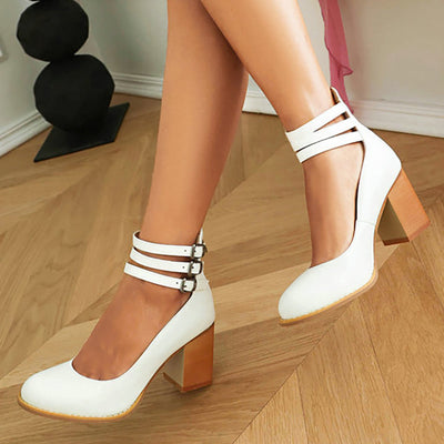 CASILDA – SMOOTH ELEGANCE BLOCK-HEEL SANDALS
