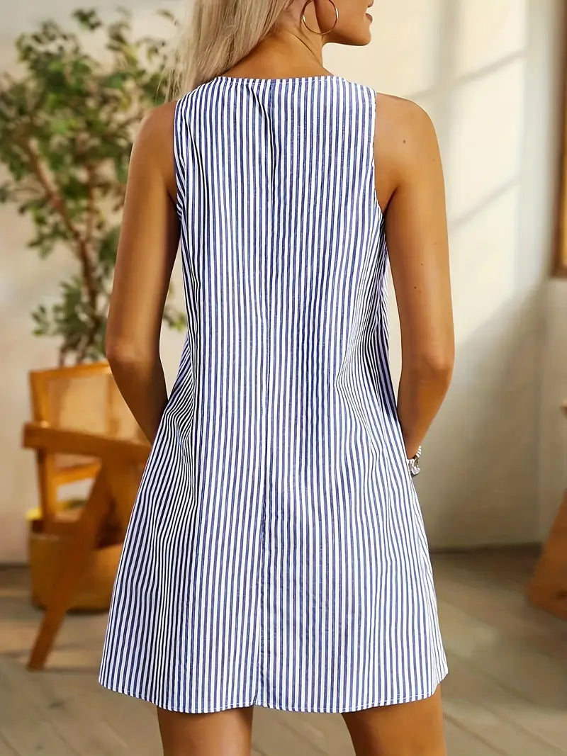 AURÉLIE – LIGHT BREEZE STRIPED MINI DRESS