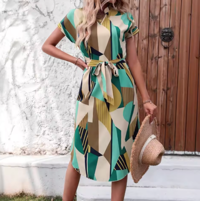 ARIA – VIVID RHYTHM TREND PRINT DRES