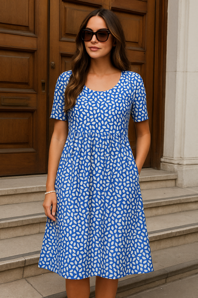 CAROLINA – CHIC DRESS WITH A PLAYFUL PRINT FLAIR