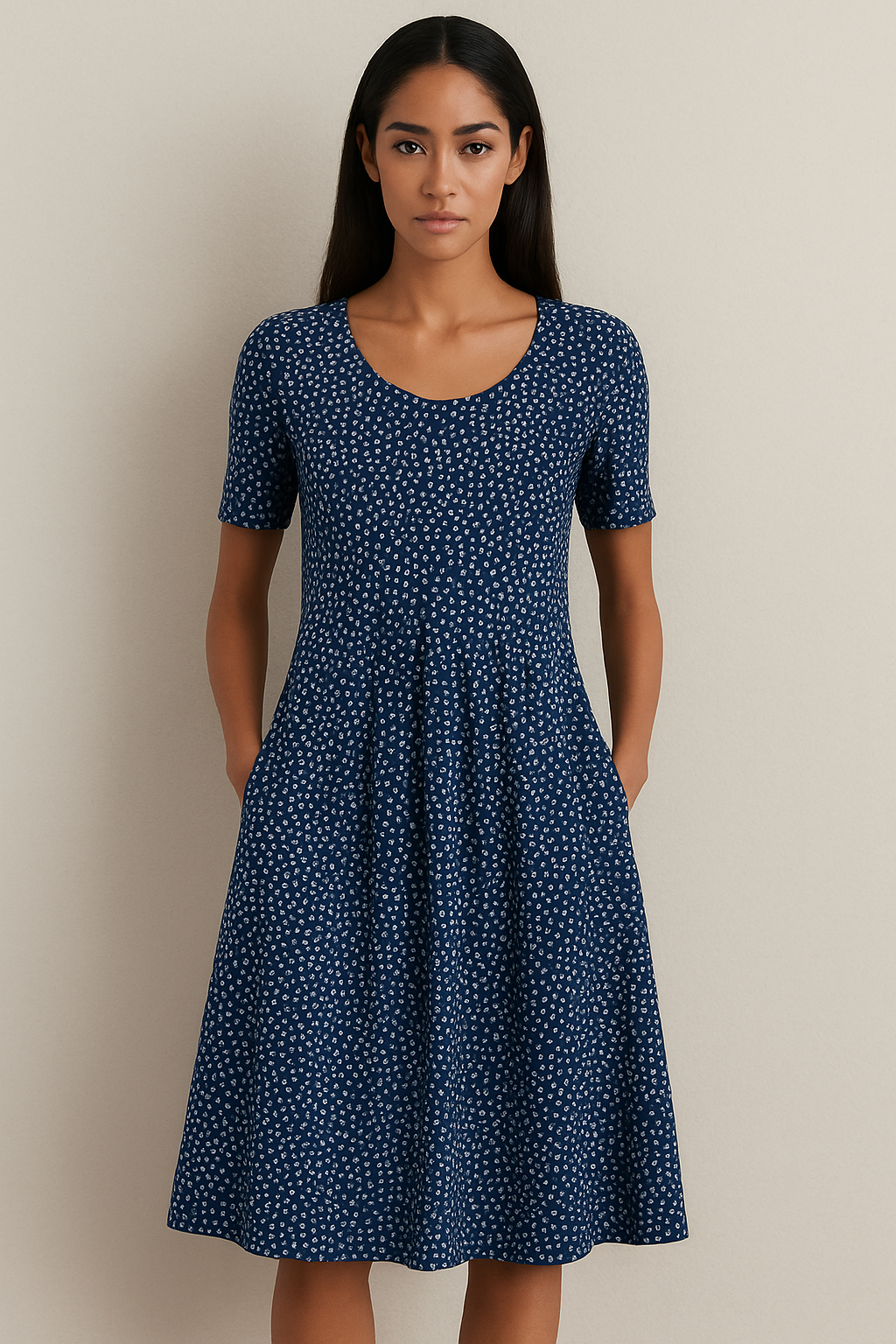 CAROLINA – CHIC DRESS WITH A PLAYFUL PRINT FLAIR