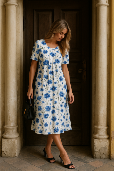 CAROLINA – CHIC DRESS WITH A PLAYFUL PRINT FLAIR