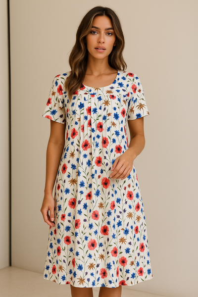 CAROLINA – CHIC DRESS WITH A PLAYFUL PRINT FLAIR