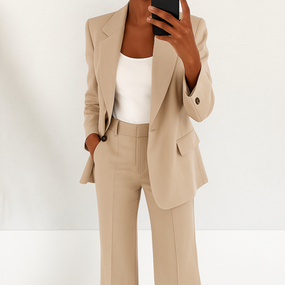 CAROLINE – EFFORTLESS POISE IN A TWO-PIECE ENSEMBLE