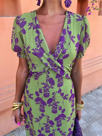 MELYS – PRINTED CHARM MIDI DRESS
