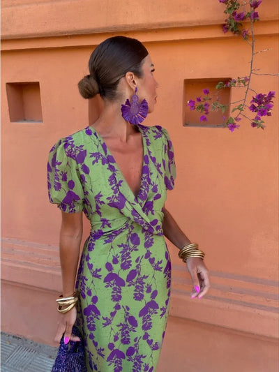 MELYS – PRINTED CHARM MIDI DRESS