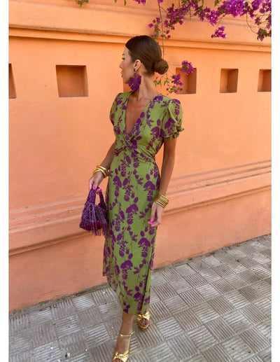 MELYS – PRINTED CHARM MIDI DRESS