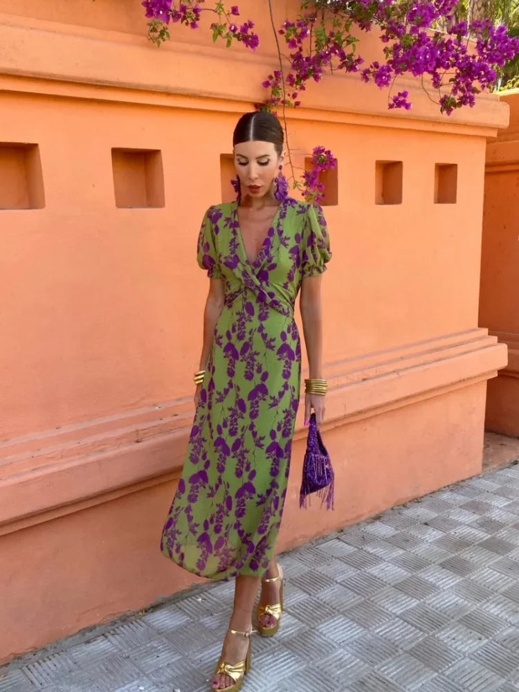 MELYS – PRINTED CHARM MIDI DRESS