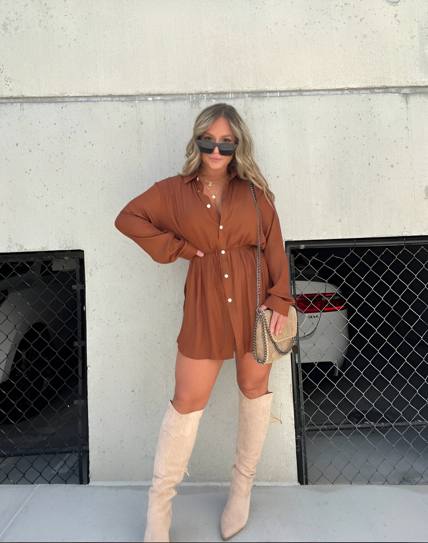 JESSICA - TRENDY SATIN ROMPER DRESS
