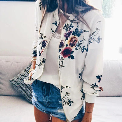 HAZEL – BLOOM BURST PRINTED BOMBER