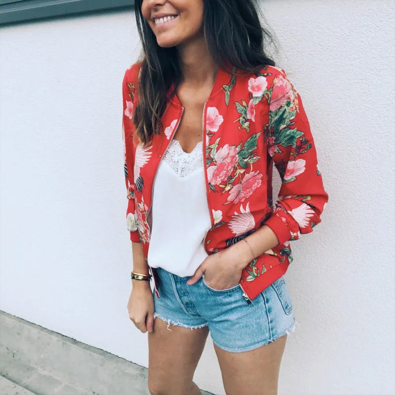 HAZEL – BLOOM BURST PRINTED BOMBER