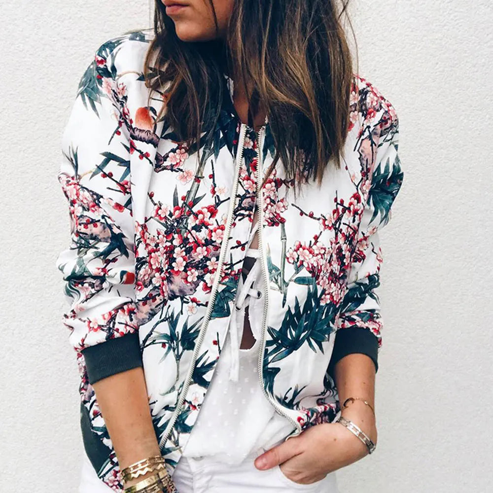 HAZEL – BLOOM BURST PRINTED BOMBER