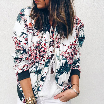 HAZEL – BLOOM BURST PRINTED BOMBER