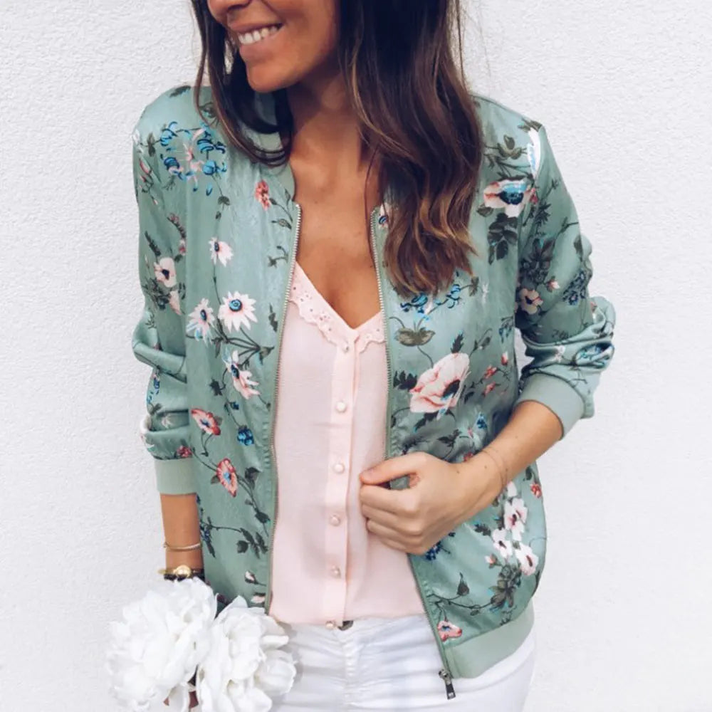HAZEL – BLOOM BURST PRINTED BOMBER