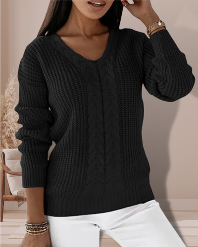 LINSIE - ELEGANT V-NECK SWEATER